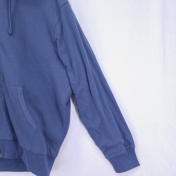 Northwest Territory Men's Blue Waffle Knit Full Zip Hoodie Sherpa Sweater XL - Picture 9 of 13